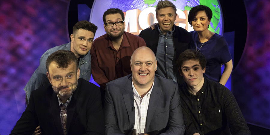Mock The Week. Image shows from L to R: Hugh Dennis, Ed Gamble, Gary Delaney, Dara O Briain, Rob Beckett, Rhys James, Zoe Lyons. Mock The Week. Image shows from L to R: Hugh Dennis, Ed Gamble, Gary Delaney, Dara O Briain, Rob Beckett, Rhys James, Zoe Lyons.
