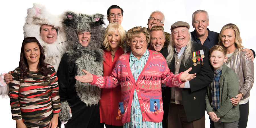Mrs. Brown's Boys. Image shows from L to R: Maria Nicholson / Brown (Fiona O'Carroll), Dermot Brown (Paddy Houlihan), Buster Brady (Danny O'Carroll), Cathy Brown (Jennifer Gibney), Trevor Brown (Martin Delany), Dino Doyle (Gary Hollywood), Grandad Brown (Dermot O'Neill), Mark Brown (Pat Shields), Bono Brown (Jamie O'Carroll), Betty Brown (Amanda Woods). Mrs. Brown's Boys. Image shows from L to R: Maria Nicholson / Brown (Fiona O'Carroll), Dermot Brown (Paddy Houlihan), Buster Brady (Danny O'Carroll), Cathy Brown (Jennifer Gibney), Trevor Brown (Martin Delany), Dino Doyle (Gary Hollywood), Grandad Brown (Dermot O'Neill), Mark Brown (Pat Shields), Bono Brown (Jamie O'Carroll), Betty Brown (Amanda Woods).