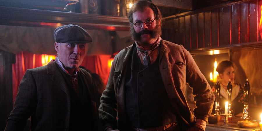 Murder In Successville. Image shows from L to R: Martin Kemp, DI Sleet (Tom Davis). Copyright: Tiger Aspect Productions. Murder In Successville. Image shows from L to R: Martin Kemp, DI Sleet (Tom Davis). Copyright: Tiger Aspect Productions.