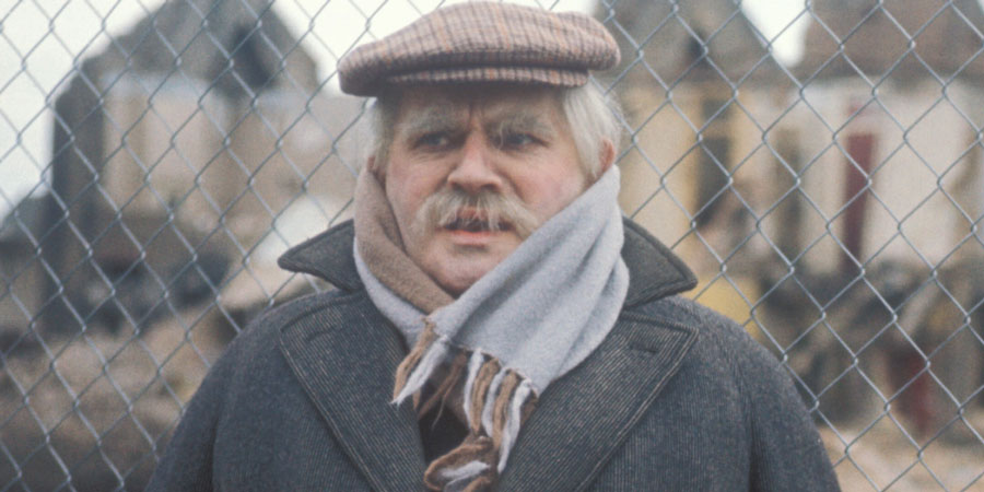 My Old Man. Sam Cobbett (Ronnie Barker). Copyright: Yorkshire Television / BBC. My Old Man. Sam Cobbett (Ronnie Barker). Copyright: Yorkshire Television / BBC.