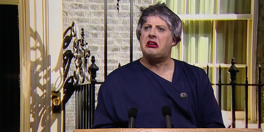 Sam Delaney's News Thing. Theresa May (Marek Larwood). Sam Delaney's News Thing. Theresa May (Marek Larwood).