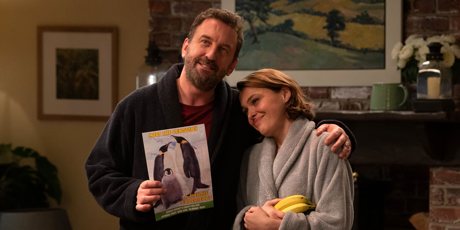 Not Going Out. Image shows from L to R: Lee (Lee Mack), Lucy (Sally Bretton). Not Going Out. Image shows from L to R: Lee (Lee Mack), Lucy (Sally Bretton).