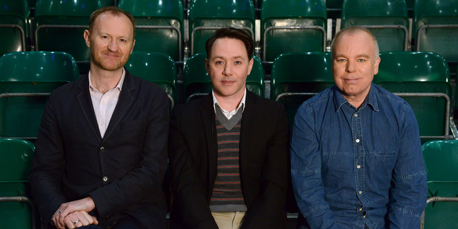Our Friend Victoria. Image shows from L to R: Mark Gatiss, Reece Shearsmith, Steve Pemberton. Copyright: Phil McIntyre Entertainment. Our Friend Victoria. Image shows from L to R: Mark Gatiss, Reece Shearsmith, Steve Pemberton. Copyright: Phil McIntyre Entertainment.