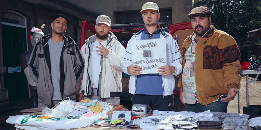 People Just Do Nothing. Image shows from L to R: Decoy (Daniel Sylvester Woolford), Beats (Hugo Chegwin), Grindah (Allan Mustafa), Chabuddy G (Asim Chaudhry). Copyright: Roughcut Television. People Just Do Nothing. Image shows from L to R: Decoy (Daniel Sylvester Woolford), Beats (Hugo Chegwin), Grindah (Allan Mustafa), Chabuddy G (Asim Chaudhry). Copyright: Roughcut Television.