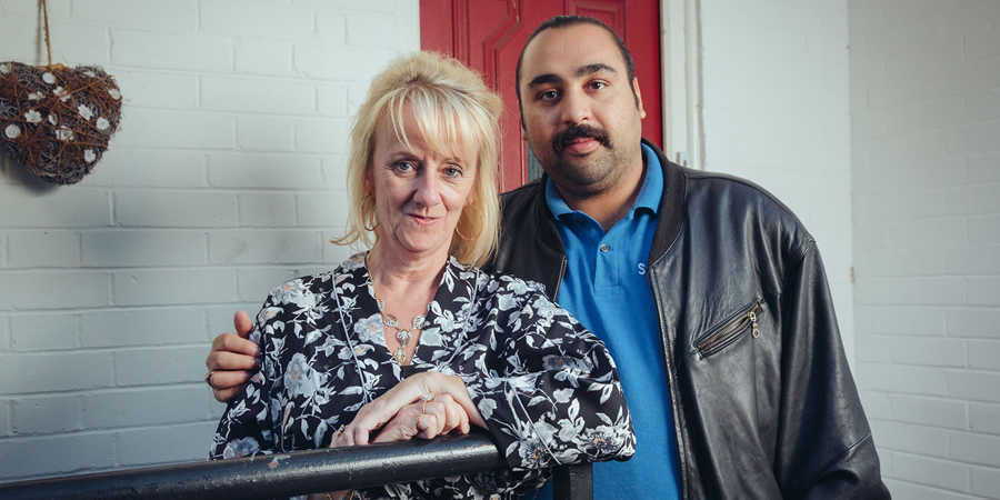 People Just Do Nothing. Image shows from L to R: Carol (Victoria Alcock), Chabuddy G (Asim Chaudhry). Copyright: Roughcut Television. People Just Do Nothing. Image shows from L to R: Carol (Victoria Alcock), Chabuddy G (Asim Chaudhry). Copyright: Roughcut Television.