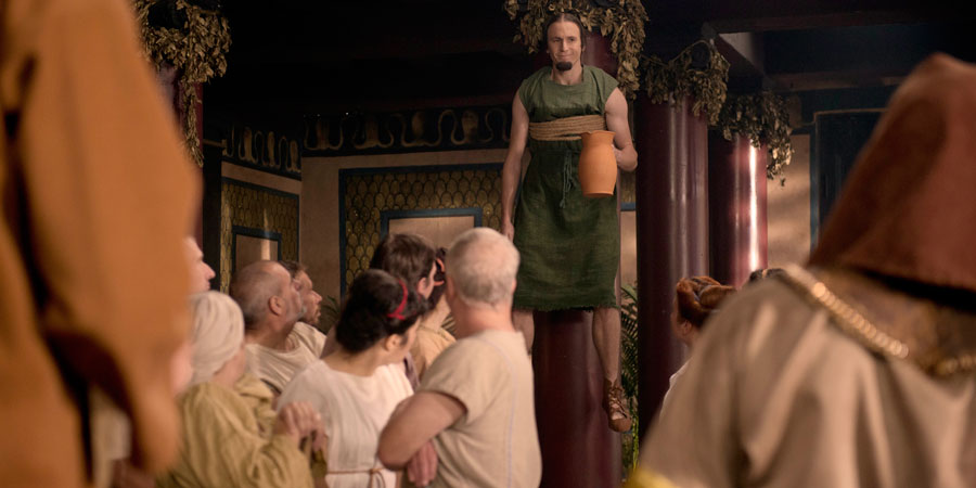 Plebs. Aurelius (Tom Basden). Copyright: RISE Films. Plebs. Aurelius (Tom Basden). Copyright: RISE Films.