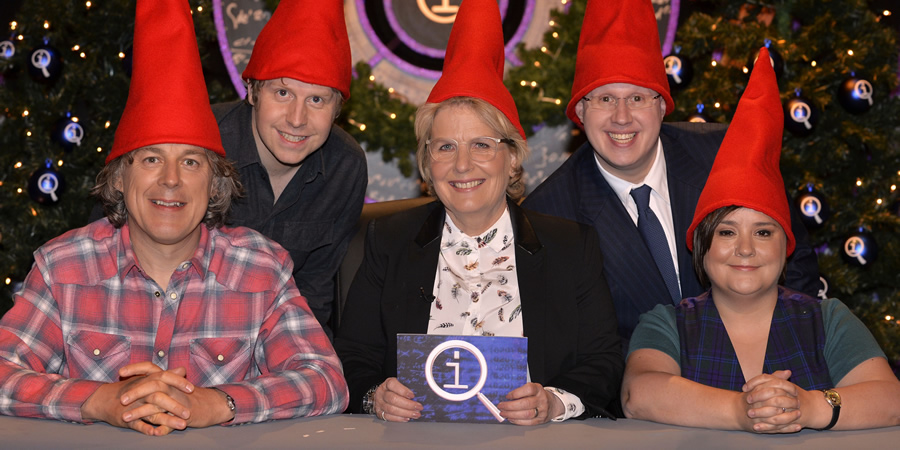 QI. Image shows from L to R: Alan Davies, Josh Widdicombe, Sandi Toksvig, Matt Lucas, Susan Calman. Copyright: TalkbackThames. QI. Image shows from L to R: Alan Davies, Josh Widdicombe, Sandi Toksvig, Matt Lucas, Susan Calman. Copyright: TalkbackThames.