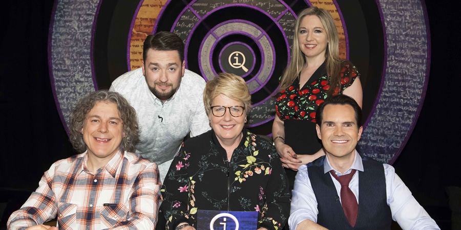 QI. Image shows from L to R: Alan Davies, Jason Manford, Sandi Toksvig, Victoria Coren Mitchell, Jimmy Carr. Copyright: TalkbackThames. QI. Image shows from L to R: Alan Davies, Jason Manford, Sandi Toksvig, Victoria Coren Mitchell, Jimmy Carr. Copyright: TalkbackThames.