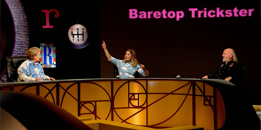 QI. Image shows from L to R: Sandi Toksvig, Olga Koch, Bill Bailey. QI. Image shows from L to R: Sandi Toksvig, Olga Koch, Bill Bailey.