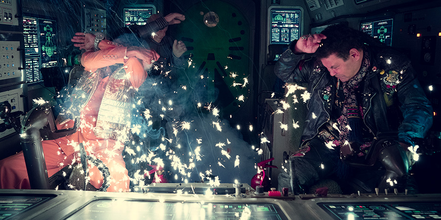 Red Dwarf. Image shows from L to R: Cat (Danny John-Jules), Kryten (Robert Llewellyn), Lister (Craig Charles). Red Dwarf. Image shows from L to R: Cat (Danny John-Jules), Kryten (Robert Llewellyn), Lister (Craig Charles).