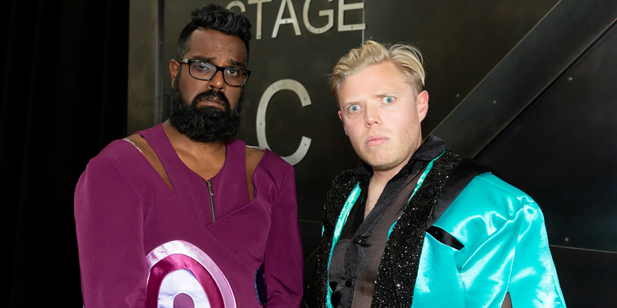 Rob And Romesh Vs. Image shows from L to R: Romesh Ranganathan, Rob Beckett. Copyright: CPL Productions. Rob And Romesh Vs. Image shows from L to R: Romesh Ranganathan, Rob Beckett. Copyright: CPL Productions.