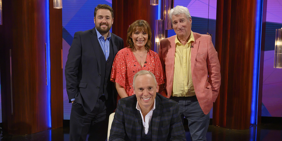 The Rob Rinder Verdict. Image shows from L to R: Jason Manford, Lorraine Kelly, Robert Rinder, Jeremy Paxman. The Rob Rinder Verdict. Image shows from L to R: Jason Manford, Lorraine Kelly, Robert Rinder, Jeremy Paxman.