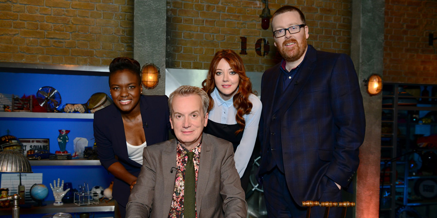 Room 101. Image shows from L to R: Nicola Adams, Frank Skinner, Diane Morgan, Frankie Boyle. Copyright: Hat Trick Productions. Room 101. Image shows from L to R: Nicola Adams, Frank Skinner, Diane Morgan, Frankie Boyle. Copyright: Hat Trick Productions.