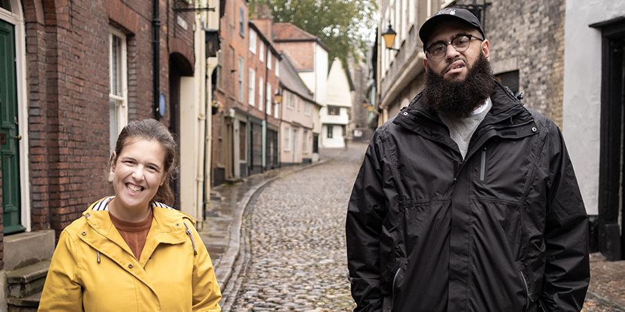 Trip Hazard: My Great British Adventure. Image shows from L to R: Rosie Jones, Jamali Maddix. Trip Hazard: My Great British Adventure. Image shows from L to R: Rosie Jones, Jamali Maddix.
