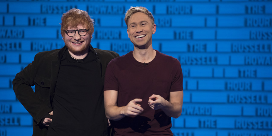 The Russell Howard Hour. Image shows from L to R: Ed Sheeran, Russell Howard. Copyright: Avalon Television. The Russell Howard Hour. Image shows from L to R: Ed Sheeran, Russell Howard. Copyright: Avalon Television.