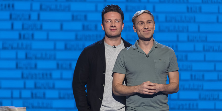The Russell Howard Hour. Image shows from L to R: Jamie Oliver, Russell Howard. Copyright: Avalon Television. The Russell Howard Hour. Image shows from L to R: Jamie Oliver, Russell Howard. Copyright: Avalon Television.