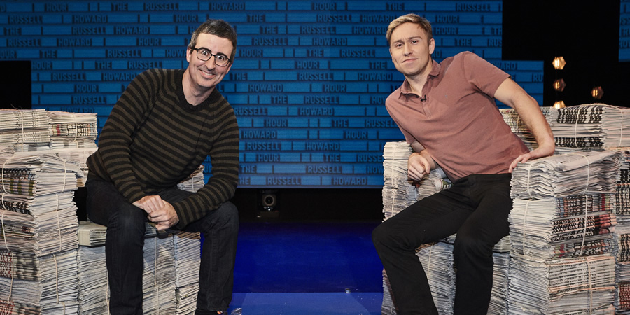 The Russell Howard Hour. Image shows from L to R: John Oliver, Russell Howard. Copyright: Avalon Television. The Russell Howard Hour. Image shows from L to R: John Oliver, Russell Howard. Copyright: Avalon Television.