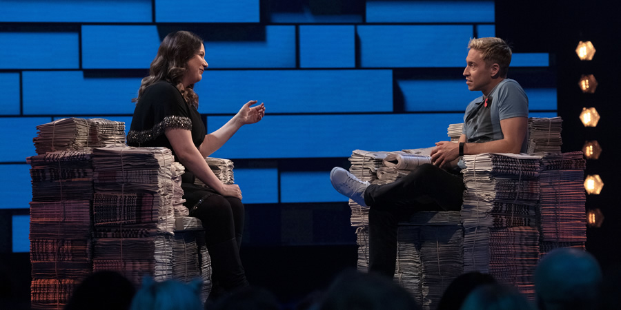 The Russell Howard Hour. Image shows from L to R: Rukmini Callimachi, Russell Howard. Copyright: Avalon Television. The Russell Howard Hour. Image shows from L to R: Rukmini Callimachi, Russell Howard. Copyright: Avalon Television.