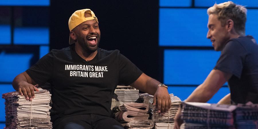The Russell Howard Hour. Magid Magid. Copyright: Avalon Television. The Russell Howard Hour. Magid Magid. Copyright: Avalon Television.