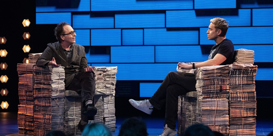 The Russell Howard Hour. Image shows from L to R: Jon Ronson, Russell Howard. Copyright: Avalon Television. The Russell Howard Hour. Image shows from L to R: Jon Ronson, Russell Howard. Copyright: Avalon Television.