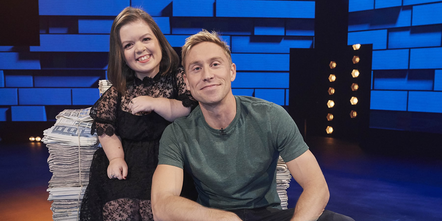 The Russell Howard Hour. Image shows from L to R: Sinéad Burke, Russell Howard. Copyright: Avalon Television. The Russell Howard Hour. Image shows from L to R: Sinéad Burke, Russell Howard. Copyright: Avalon Television.