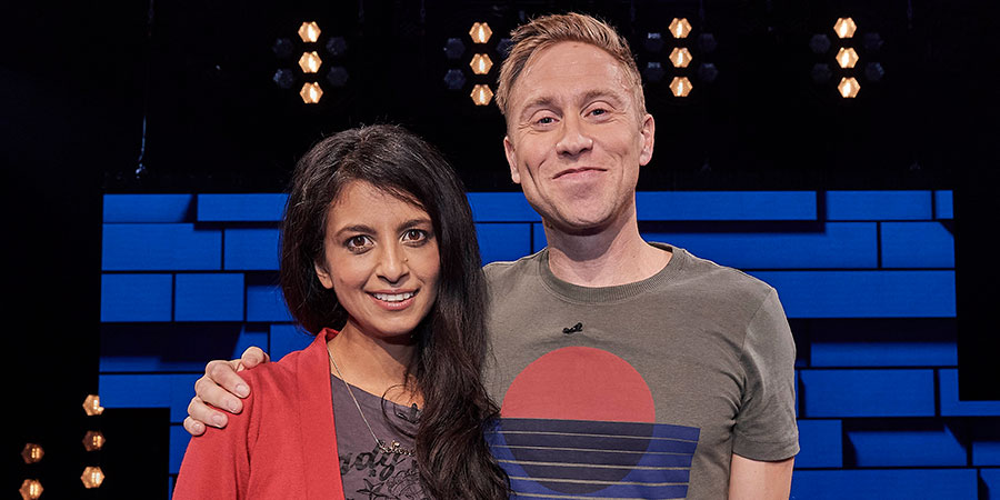 The Russell Howard Hour. Image shows from L to R: Konnie Huq, Russell Howard. Copyright: Avalon Television. The Russell Howard Hour. Image shows from L to R: Konnie Huq, Russell Howard. Copyright: Avalon Television.