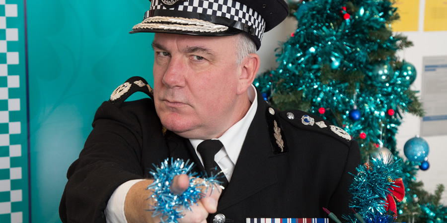 Scot Squad. Chief Commissioner Cameron Miekelson (Jack Docherty). Copyright: The Comedy Unit. Scot Squad. Chief Commissioner Cameron Miekelson (Jack Docherty). Copyright: The Comedy Unit.