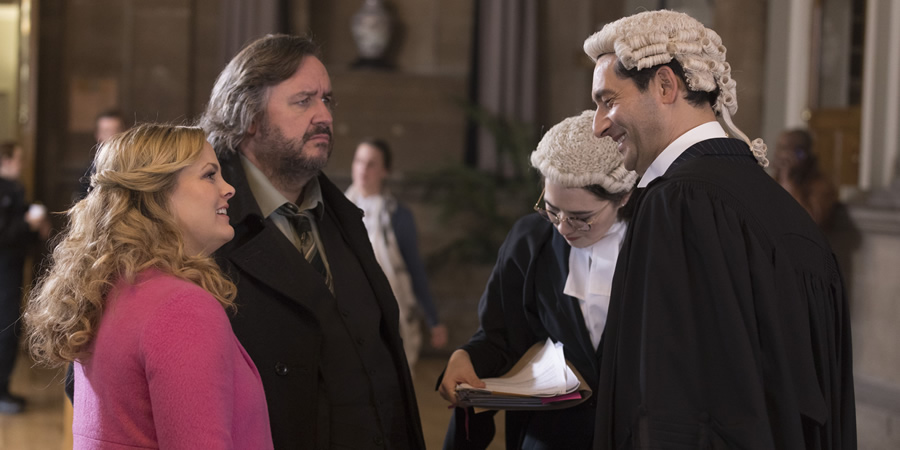 Shakespeare & Hathaway - Private Investigators. Image shows from L to R: Luella Shakespeare (Jo Joyner), Frank Hathaway (Mark Benton), Portia Montgomery (Remy Beasley), Rupert Shylock (Alex Caan). Shakespeare & Hathaway - Private Investigators. Image shows from L to R: Luella Shakespeare (Jo Joyner), Frank Hathaway (Mark Benton), Portia Montgomery (Remy Beasley), Rupert Shylock (Alex Caan).