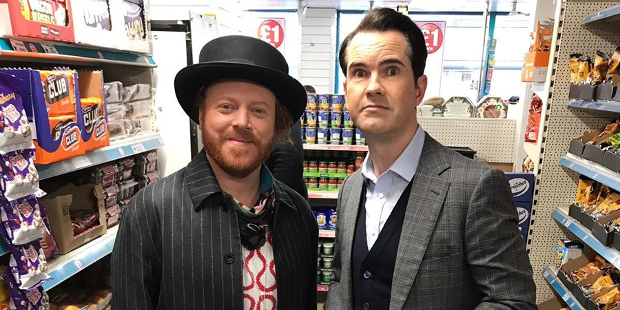 Shopping With Keith Lemon. Image shows from L to R: Leigh Francis, Jimmy Carr. Copyright: Talkback. Shopping With Keith Lemon. Image shows from L to R: Leigh Francis, Jimmy Carr. Copyright: Talkback.