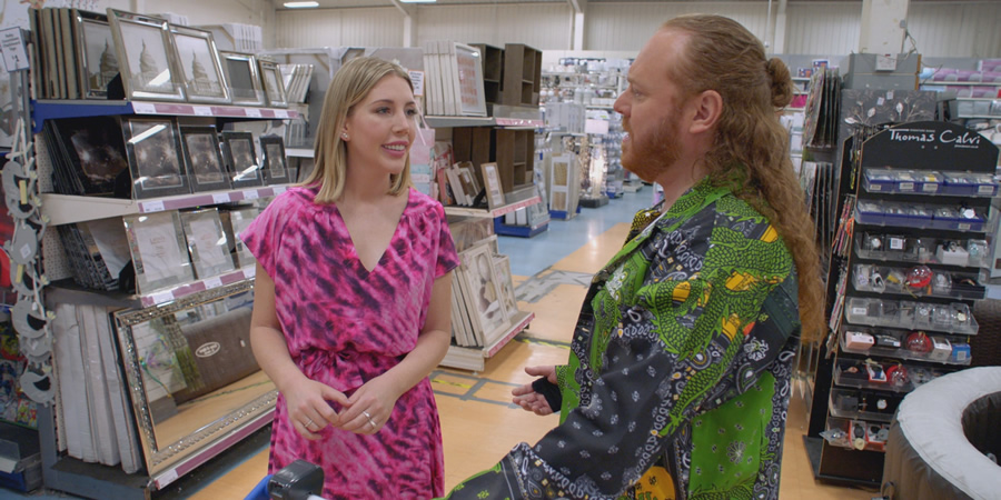 Shopping With Keith Lemon. Image shows from L to R: Katherine Ryan, Leigh Francis. Shopping With Keith Lemon. Image shows from L to R: Katherine Ryan, Leigh Francis.