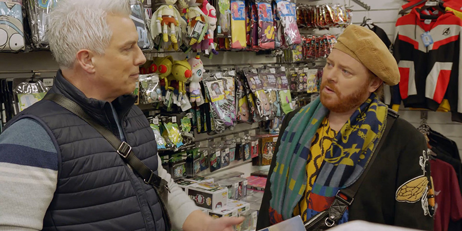 Shopping With Keith Lemon. Image shows from L to R: John Barrowman, Leigh Francis. Shopping With Keith Lemon. Image shows from L to R: John Barrowman, Leigh Francis.