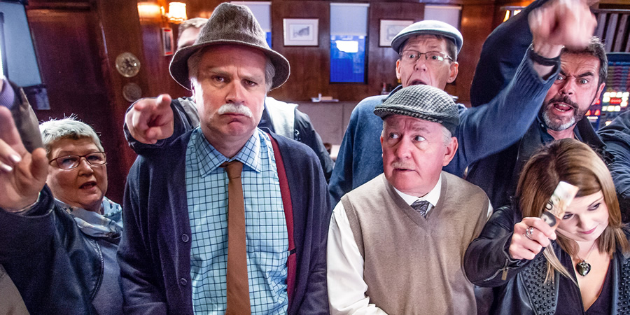 Still Game. Image shows from L to R: Victor McDade (Greg Hemphill), Jack Jarvis (Ford Kiernan). Still Game. Image shows from L to R: Victor McDade (Greg Hemphill), Jack Jarvis (Ford Kiernan).