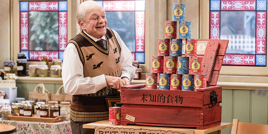Still Open All Hours. Granville (David Jason). Copyright: BBC. Still Open All Hours. Granville (David Jason). Copyright: BBC.