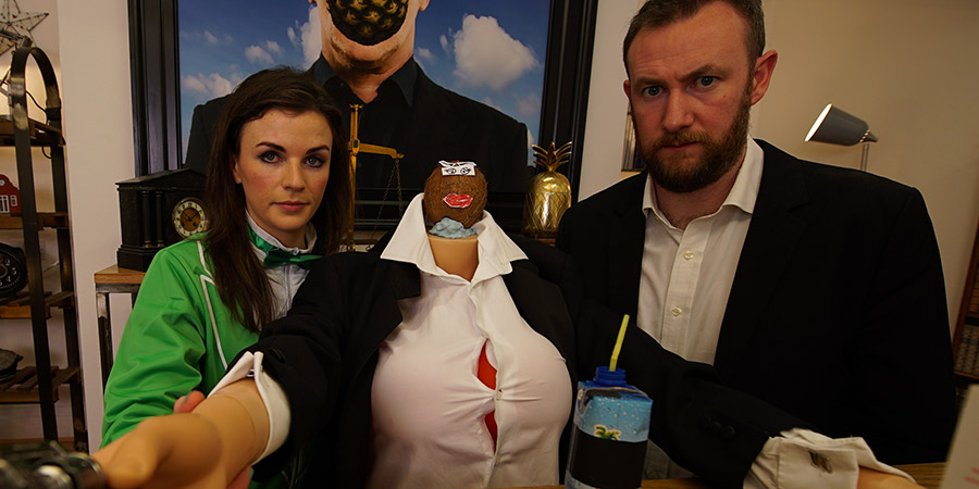 Taskmaster. Image shows from L to R: Aisling Bea, Alex Horne. Copyright: Avalon Television. Taskmaster. Image shows from L to R: Aisling Bea, Alex Horne. Copyright: Avalon Television.