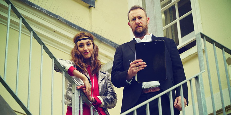 Taskmaster. Image shows from L to R: Jessica Knappett, Alex Horne. Copyright: Avalon Television. Taskmaster. Image shows from L to R: Jessica Knappett, Alex Horne. Copyright: Avalon Television.
