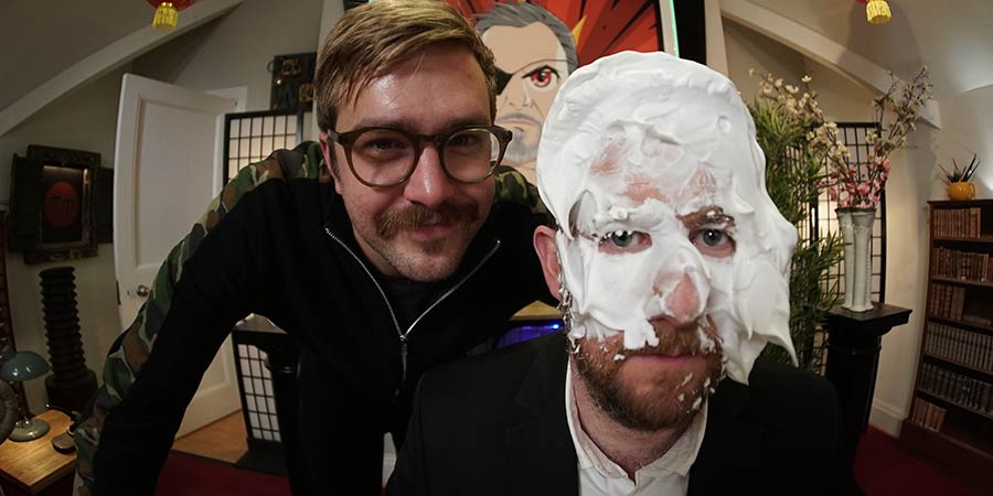 Taskmaster. Image shows from L to R: Iain Stirling, Alex Horne. Copyright: Avalon Television. Taskmaster. Image shows from L to R: Iain Stirling, Alex Horne. Copyright: Avalon Television.