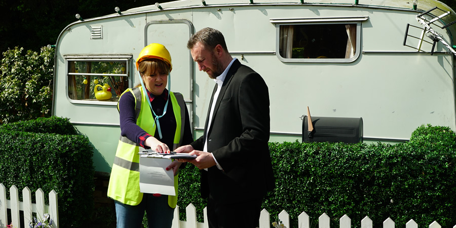 Taskmaster. Image shows from L to R: Katy Wix, Alex Horne. Copyright: Avalon Television. Taskmaster. Image shows from L to R: Katy Wix, Alex Horne. Copyright: Avalon Television.