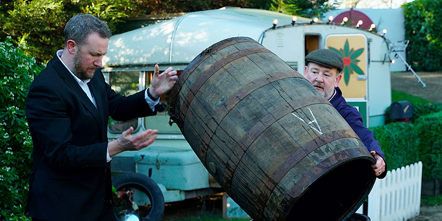 Taskmaster. Image shows from L to R: Alex Horne, Johnny Vegas. Copyright: Avalon Television. Taskmaster. Image shows from L to R: Alex Horne, Johnny Vegas. Copyright: Avalon Television.