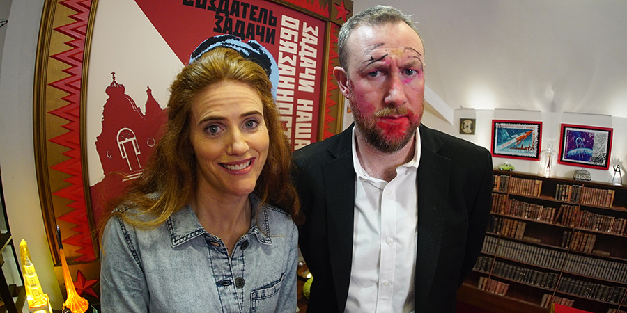 Taskmaster. Image shows from L to R: Sarah Kendall, Alex Horne. Copyright: Avalon Television. Taskmaster. Image shows from L to R: Sarah Kendall, Alex Horne. Copyright: Avalon Television.