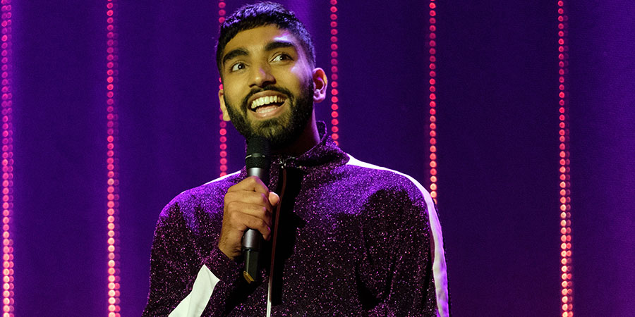 The Big Asian Stand-Up. Mawaan Rizwan. Copyright: BBC. The Big Asian Stand-Up. Mawaan Rizwan. Copyright: BBC.