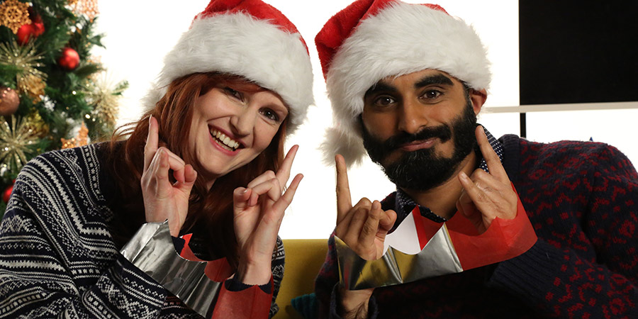 The Funny Thing About.... Image shows from L to R: Kate Lucas, Tez Ilyas. The Funny Thing About.... Image shows from L to R: Kate Lucas, Tez Ilyas.