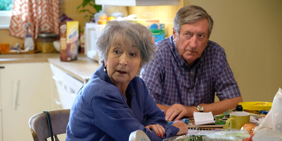 There She Goes. Image shows from L to R: Nana Anne (Jo Cameron Brown), Grandad John (Philip Jackson). Copyright: Merman. There She Goes. Image shows from L to R: Nana Anne (Jo Cameron Brown), Grandad John (Philip Jackson). Copyright: Merman.