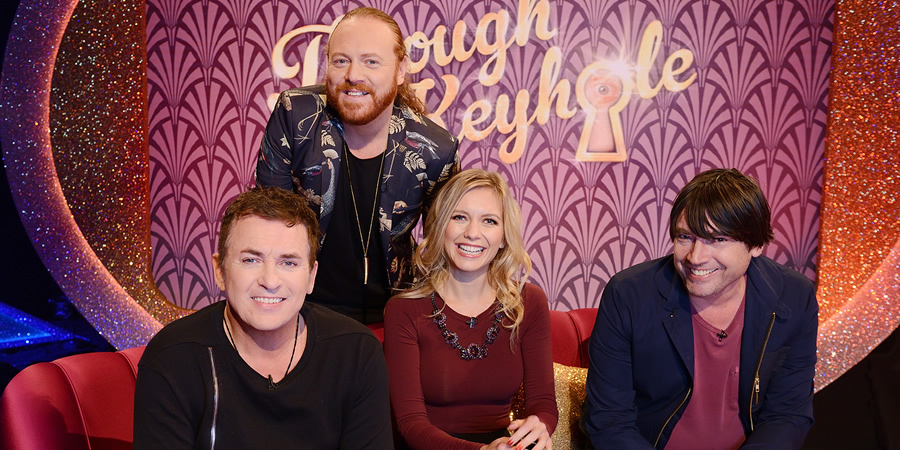 Through The Keyhole. Image shows from L to R: Shane Richie, Leigh Francis, Rachel Riley, Alex James. Copyright: Talkback. Through The Keyhole. Image shows from L to R: Shane Richie, Leigh Francis, Rachel Riley, Alex James. Copyright: Talkback.