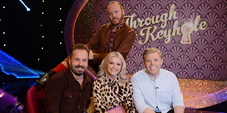 Through The Keyhole. Image shows from L to R: Alfie Boe, Leigh Francis, Lucy Fallon, Rob Beckett. Copyright: Talkback. Through The Keyhole. Image shows from L to R: Alfie Boe, Leigh Francis, Lucy Fallon, Rob Beckett. Copyright: Talkback.