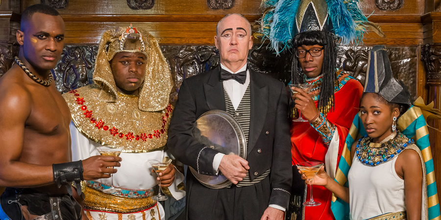 Timewasters. Image shows from L to R: Jason (Kadiff Kirwan), Horace (Samson Kayo), Langley (Nigel Planer), Nick (Daniel Lawrence Taylor), Lauren (Adelayo Adedayo). Copyright: Big Talk Productions. Timewasters. Image shows from L to R: Jason (Kadiff Kirwan), Horace (Samson Kayo), Langley (Nigel Planer), Nick (Daniel Lawrence Taylor), Lauren (Adelayo Adedayo). Copyright: Big Talk Productions.