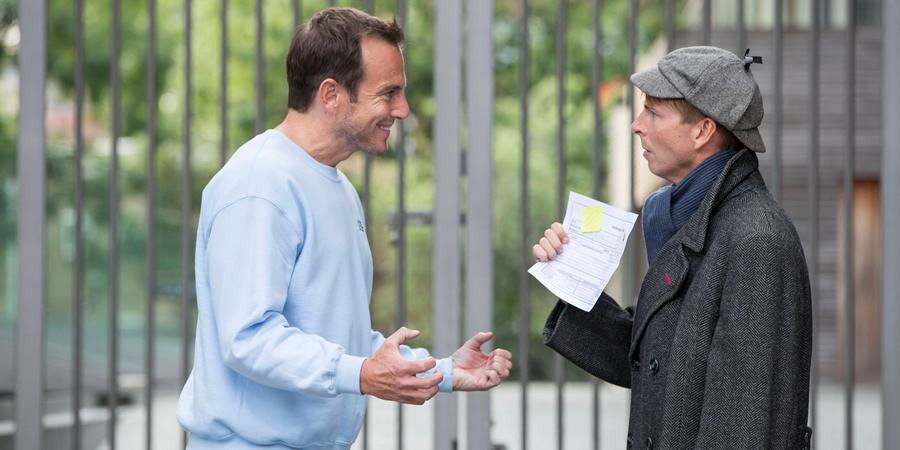 The Increasingly Poor Decisions Of Todd Margaret. Image shows from L to R: Brent Wilts (Will Arnett), Doug Whitney (Jack McBrayer). Copyright: RDF Television / Merman. The Increasingly Poor Decisions Of Todd Margaret. Image shows from L to R: Brent Wilts (Will Arnett), Doug Whitney (Jack McBrayer). Copyright: RDF Television / Merman.