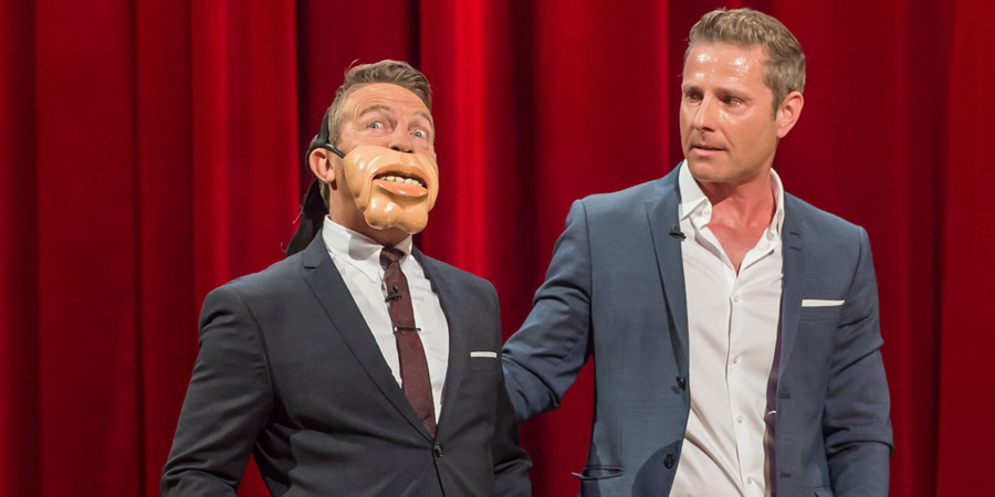 Tonight At The London Palladium. Image shows from L to R: Bradley Walsh, Paul Zerdin. Copyright: ITV Studios. Tonight At The London Palladium. Image shows from L to R: Bradley Walsh, Paul Zerdin. Copyright: ITV Studios.