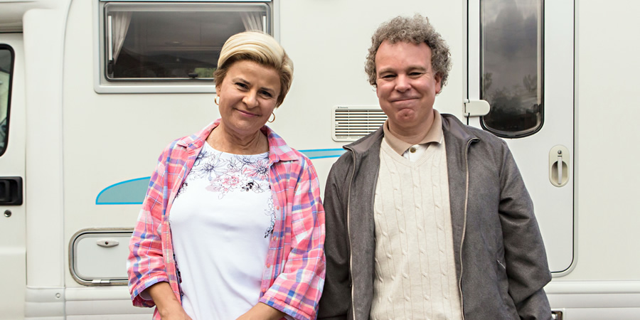 Tracey Ullman's Show. Image shows from L to R: Tracey Ullman, Steve Pemberton. Copyright: BBC / Allan McKeown Presents. Tracey Ullman's Show. Image shows from L to R: Tracey Ullman, Steve Pemberton. Copyright: BBC / Allan McKeown Presents.