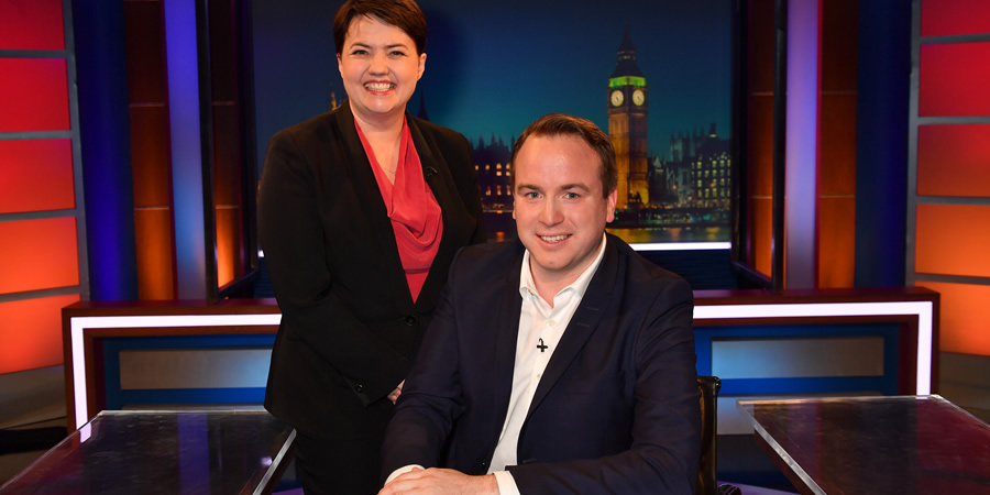 Unspun With Matt Forde. Image shows from L to R: Ruth Davidson, Matt Forde. Copyright: Avalon Television. Unspun With Matt Forde. Image shows from L to R: Ruth Davidson, Matt Forde. Copyright: Avalon Television.