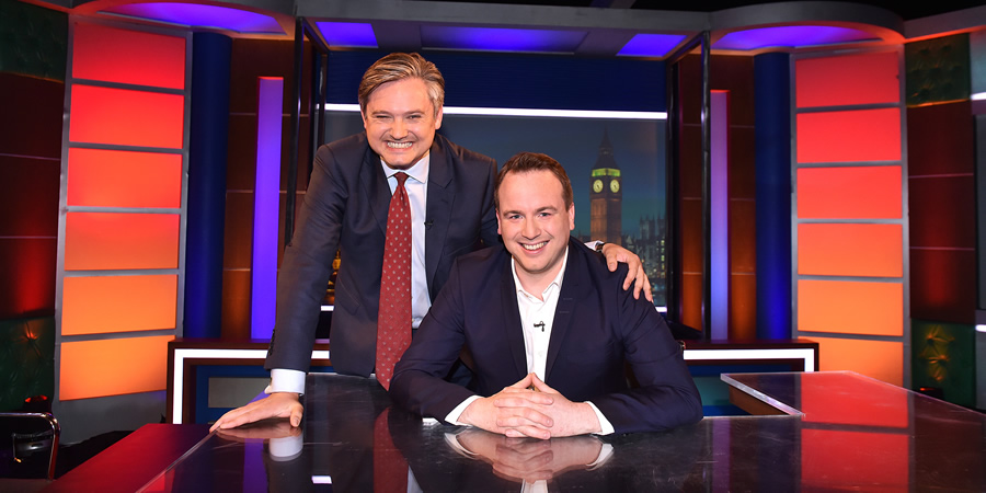 Unspun With Matt Forde. Image shows from L to R: John Woodcock, Matt Forde. Copyright: Avalon Television. Unspun With Matt Forde. Image shows from L to R: John Woodcock, Matt Forde. Copyright: Avalon Television.